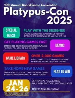Poster and Information for Platypus-Con 2025 is scheduled for Jan. 24 through Jan. 26 at Centennial Hall.