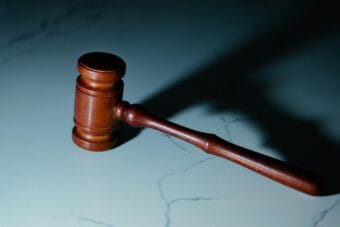 A gavel is shown.