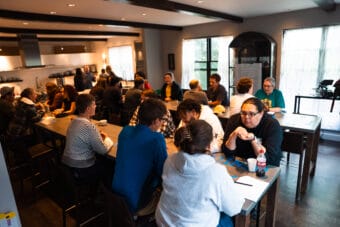 Spruce Root Path to Prosperity participants in conversation. (Photo: Cale Green)