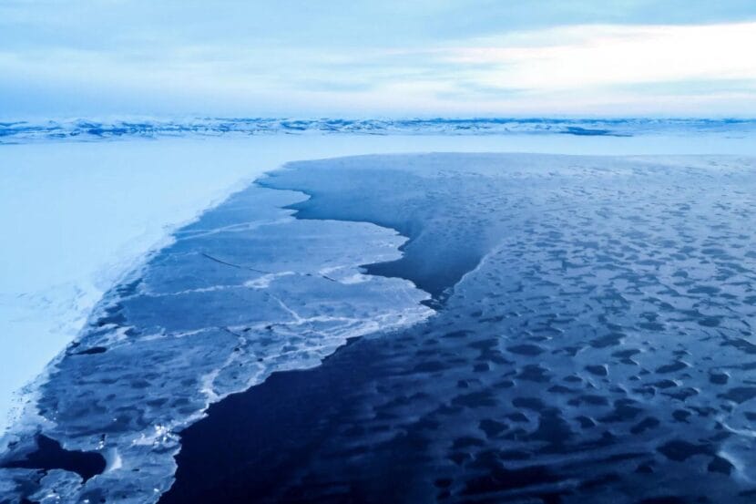 Wintertime shore ice near the village of Shaktoolik.