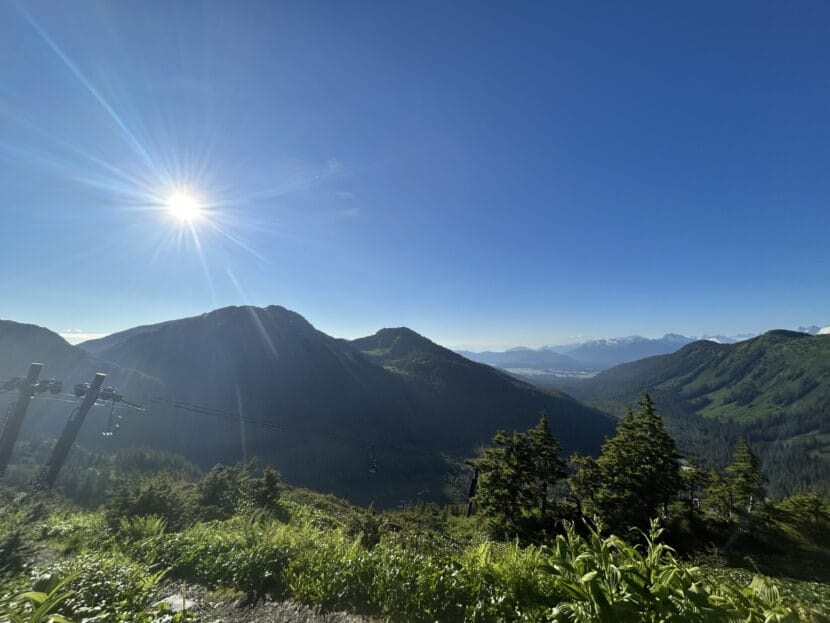 The sun shines on Eaglecrest Ski Area in Juneau. (Photo by Clarise Larson/KTOO)