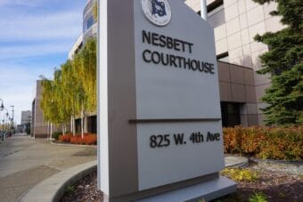 Nesbett Courthouse in downtown Anchorage on Oct. 7, 2024.