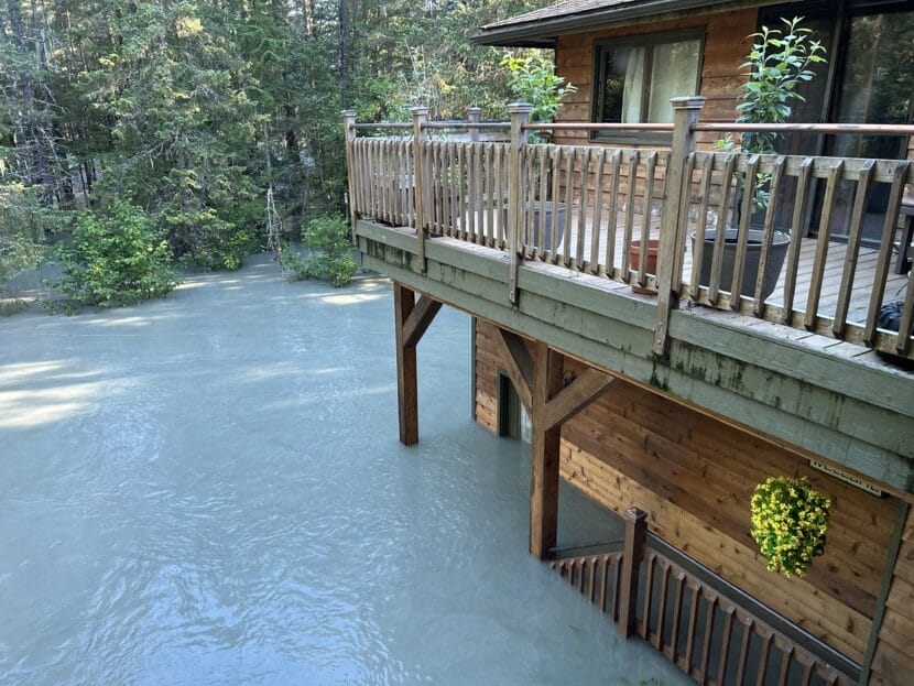 Floodwater rises into Douglas Smith's house on View Drive on August 13, 2025. (Photo Courtesy of Douglas Smith)