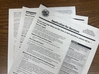 Application for Medicaid for Alaska Residents. (Rachel Cassandra/Alaska Public Media)