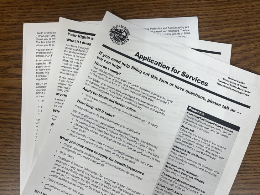 Application for Medicaid for Alaska Residents. (Rachel Cassandra/Alaska Public Media)