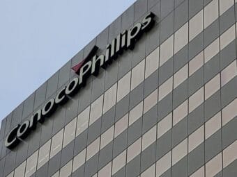 The ConocoPhillips Alaska Inc. building in Anchorage is seen on June 28, 2023.