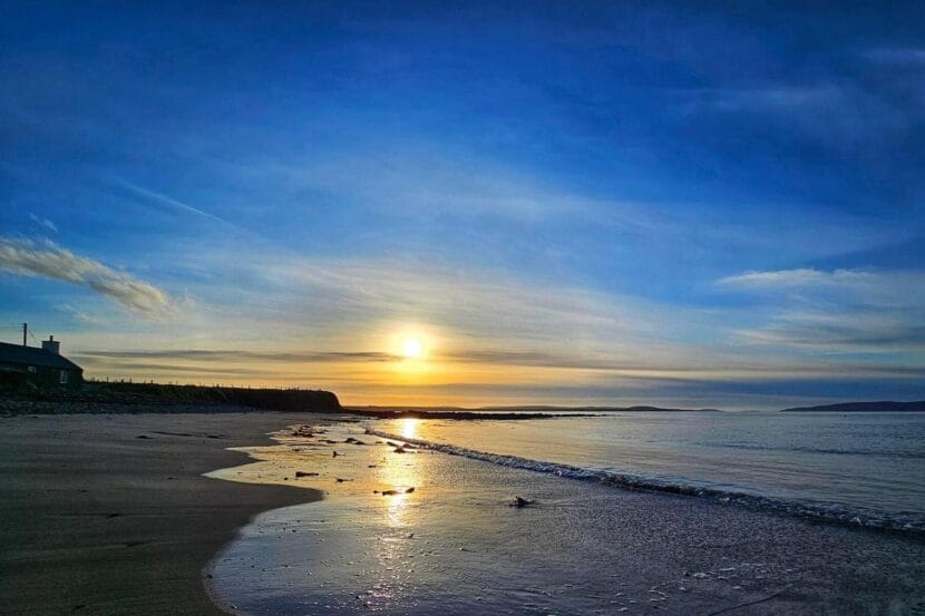 Sandsend Beach in Shapinsay, Scotland.