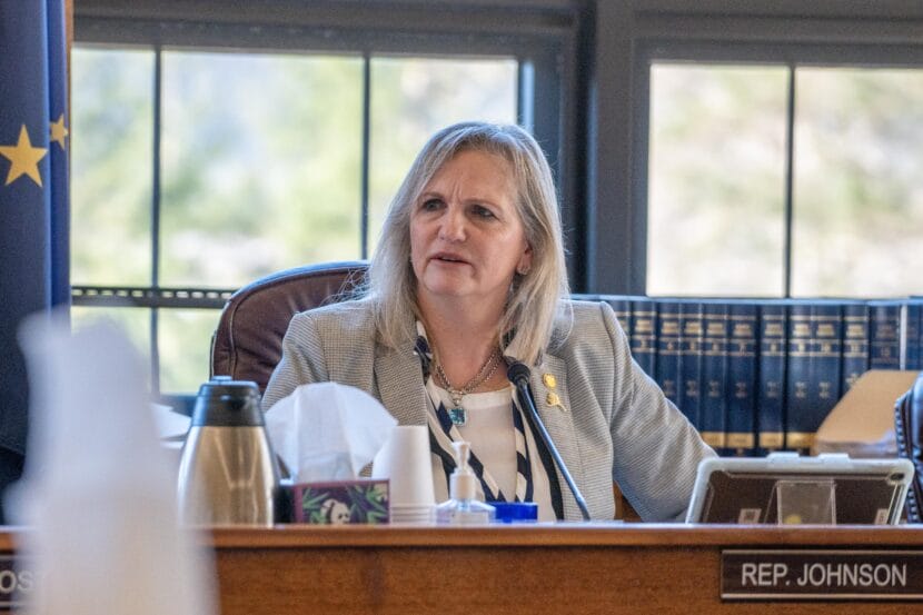 Woman in committee room
