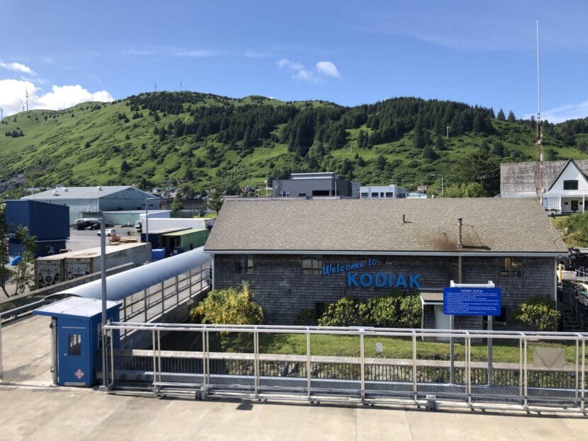 The ferry terminal at Pier 1 in Kodiak is seen on July 14, 2021.