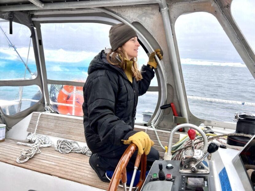 Caroline Van Hemert, pictured above sailing in Canada's Northwest Territories as part of a larger trip with her family through the Northwest Passage. The journey will be featured in her upcoming book.