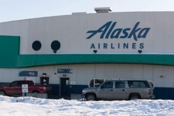 The Alaska Airlines airport terminal in Bethel.
