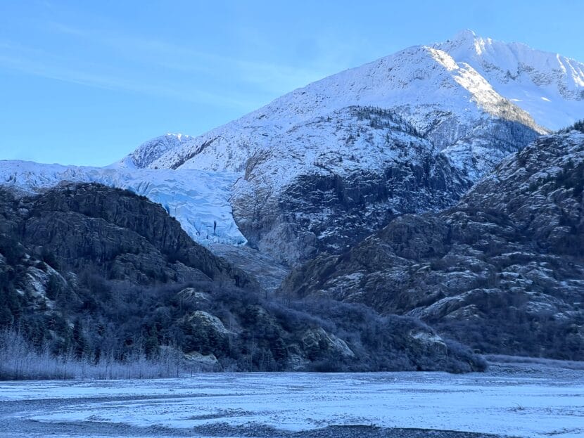 Herbert Glacier on Nov. 27, 2025. (Photo by Alix Soliman/KTOO)