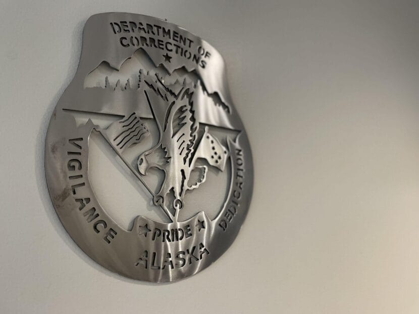 A symbol inside the Alaska Department of Corrections office in Douglas, Alaska on Sept. 7, 2022.