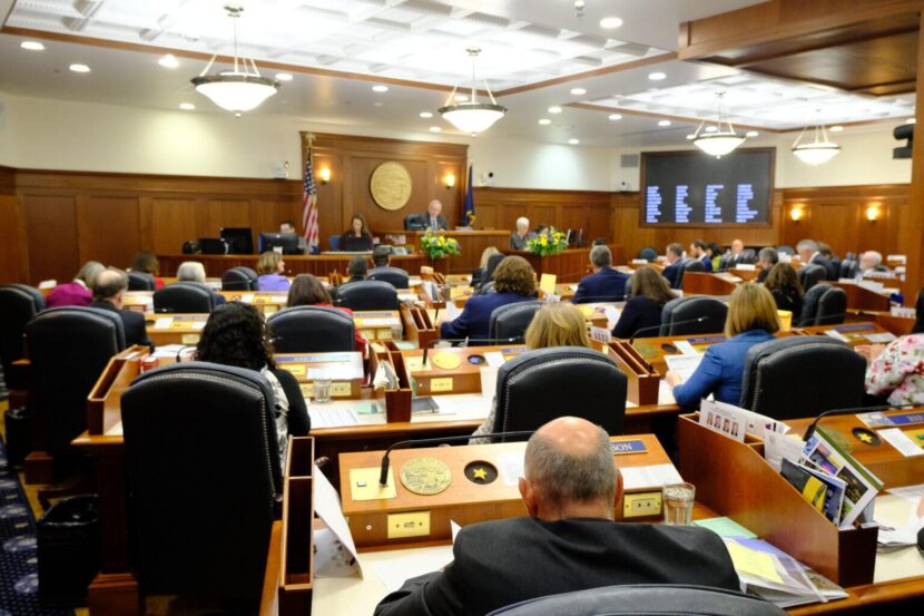 Members of the Alaska House of Representatives convene on the first day of the second session of the 34th Alaska State Legislature on Jan. 20, 2026.