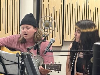 Quinton Woolman-Morgan and Ashley Young on Juneau Afternoon in Studio 2K on Friday, June 5, 2026 (Bostin Christopher/KTOO)